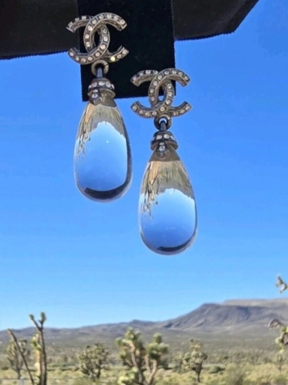 Chanel RARE Resin Drop Earrings - Picture 2 of 11